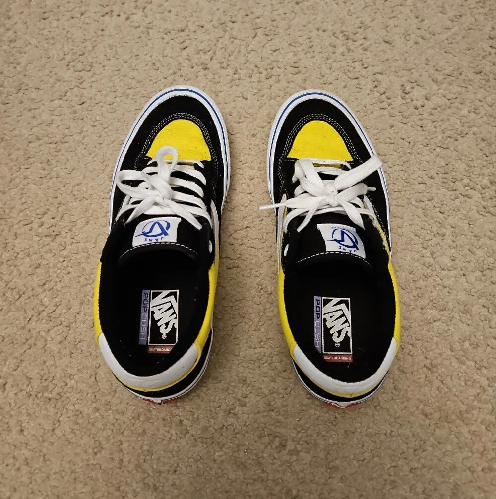 Vans Rowan Pro Black & Dazzling Yellow Skate Shoes